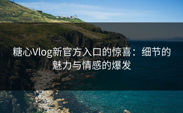 糖心Vlog新官方入口的惊喜：细节的魅力与情感的爆发
