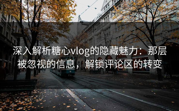 深入解析糖心vlog的隐藏魅力：那层被忽视的信息，解锁评论区的转变