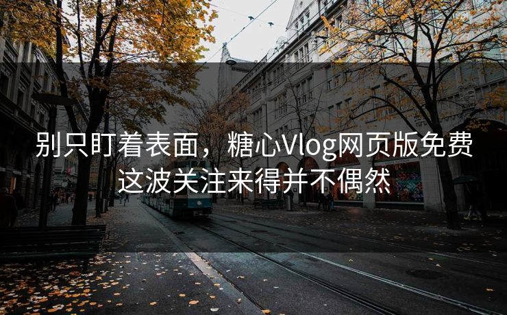 别只盯着表面，糖心Vlog网页版免费这波关注来得并不偶然