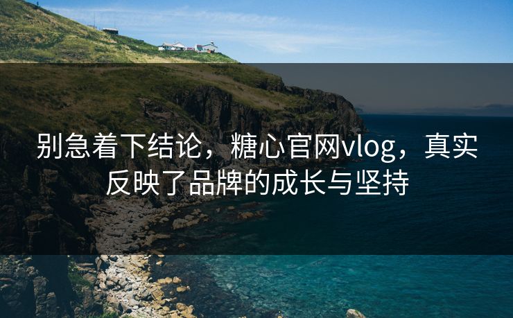 别急着下结论,糖心官网vlog,真实反映了品牌的成长与坚持