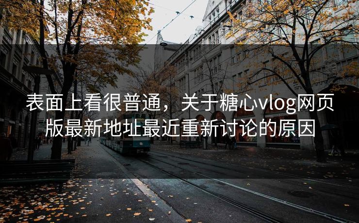 表面上看很普通,关于糖心vlog网页版最新地址最近重新讨论的原因