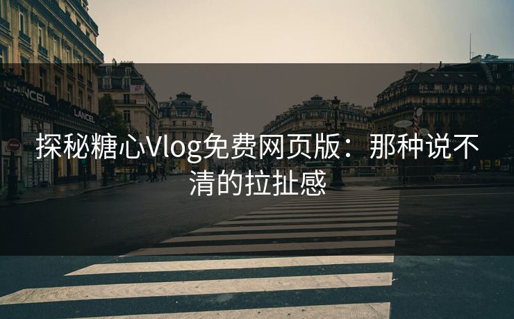 探秘糖心Vlog免费网页版：那种说不清的拉扯感